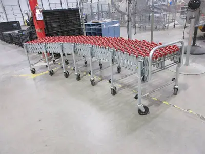 FLEXIBLE, ROLLING, EXPANDING, CONVEYOR UNIT