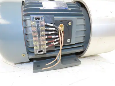 Superb Electric TEIFH Pin Router Motor w/Pulley 7.5Hp 1720/3450RPM 460V 3PH 112M