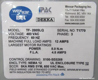 USED WEXXAR IPAK TF200