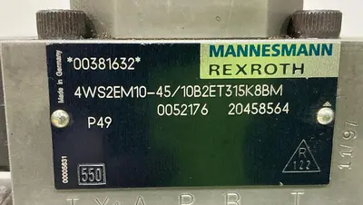 Used MANNESMANN REXROTH 4WRD 25 Q325-31 10 L2EK8 WG022MR-454 Valves/Fittings Michigan US | Ideal Machinery #1181984