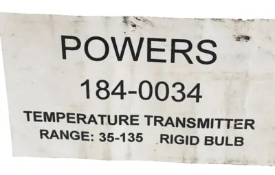NEW POWERS 184-0034 TEMPERATURE TRANSMITTER 35-1235 RANGE