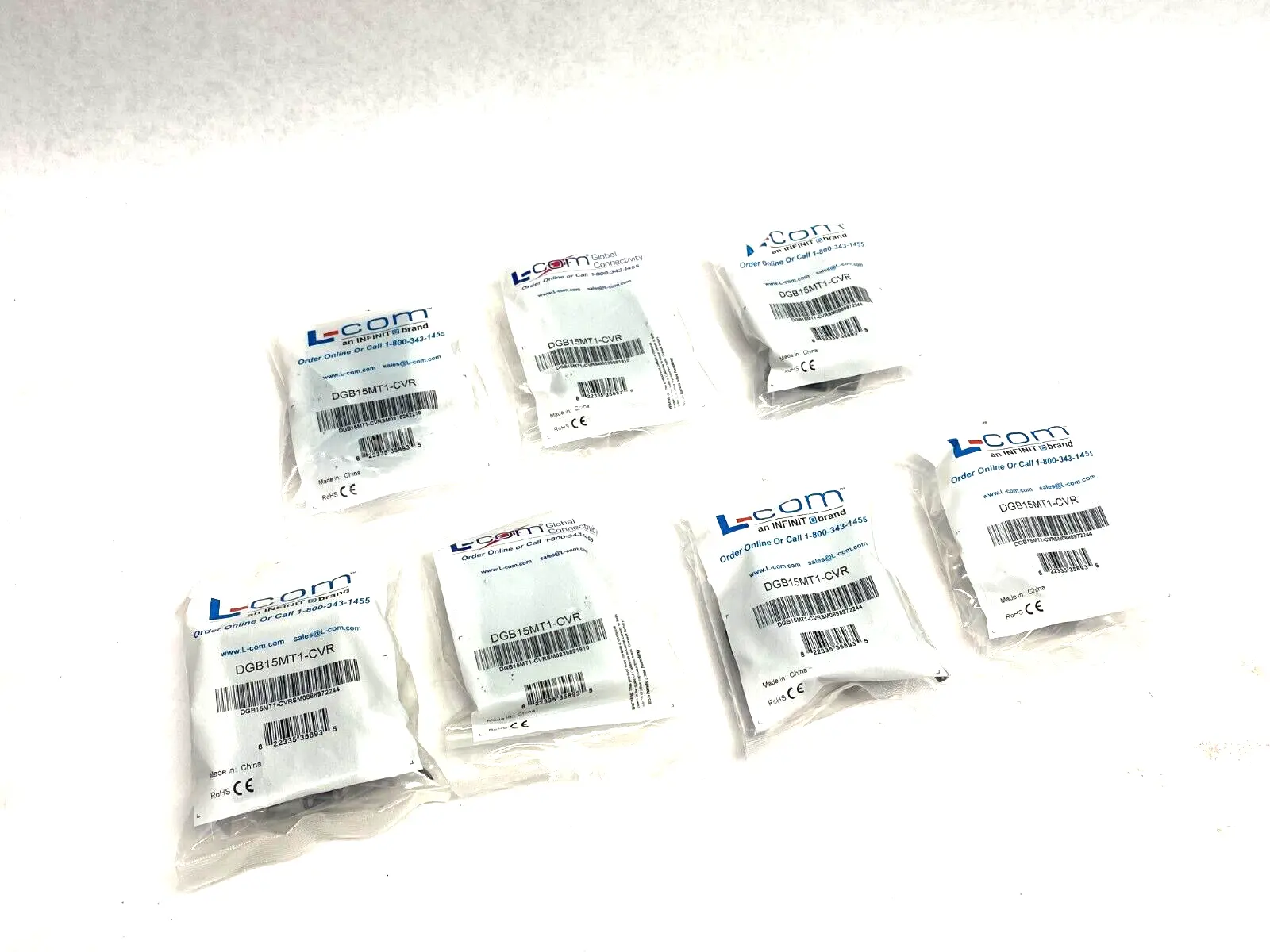 DGB15MT1-CVR | L-Com  Termination Connector Cover Black LOT OF 7 - New