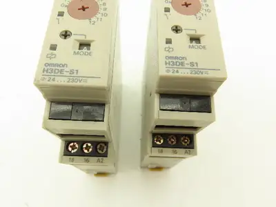 Omron H3DE-S1 Timer 0.1 Second to 120 Hour 24-230VAC/DC Lot of 2