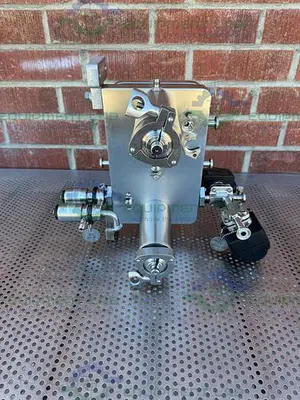 USED MILLIPORE STAINLESS STEEL PELLICON FILTER HOLDER W/ ITT VALVES, ACTUATOR