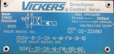 NEW VICKERS 02-325861 DIRECTIONAL VALVE DG4V3S2AMFWB560 DG5V8S2AKMFWB10