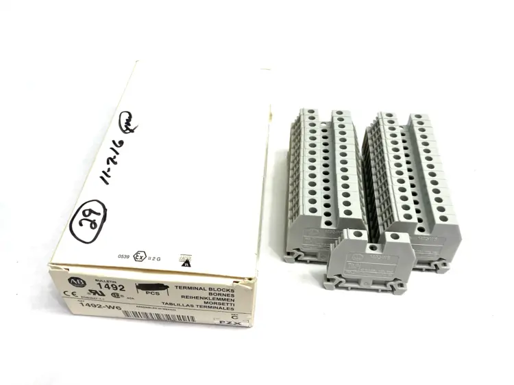 Used ALLEN BRADLEY SER. C SPACE-SAVER IEC TERMINAL BLOCK GRAY Terminal Blocks | Maverick Industrial Sales #1099497