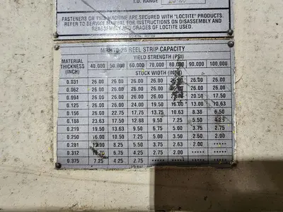 USED MINSTER MEF5-20; MRH10-26; MSH-20-26