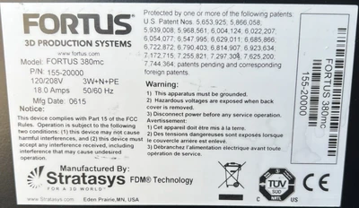 USED Stratasys 380MC