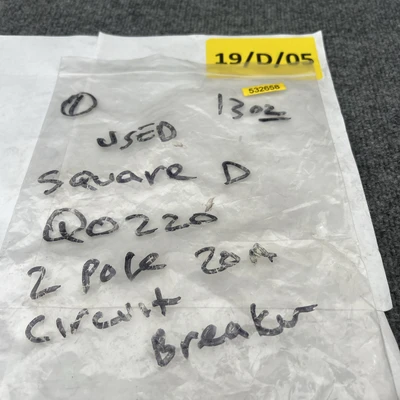 Used Square D Q0220 Circuit Breakers California US | Davliegogo LLC #1705964