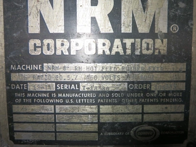 NRM 8" Hot Feed Rubber Extruder