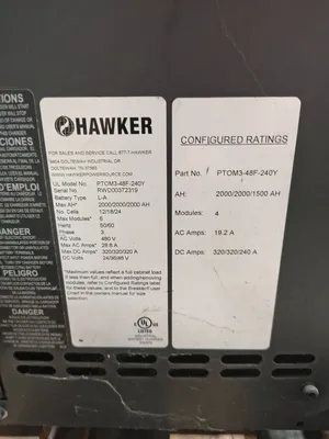 USED HAWKER PTOM3-48F-240Y