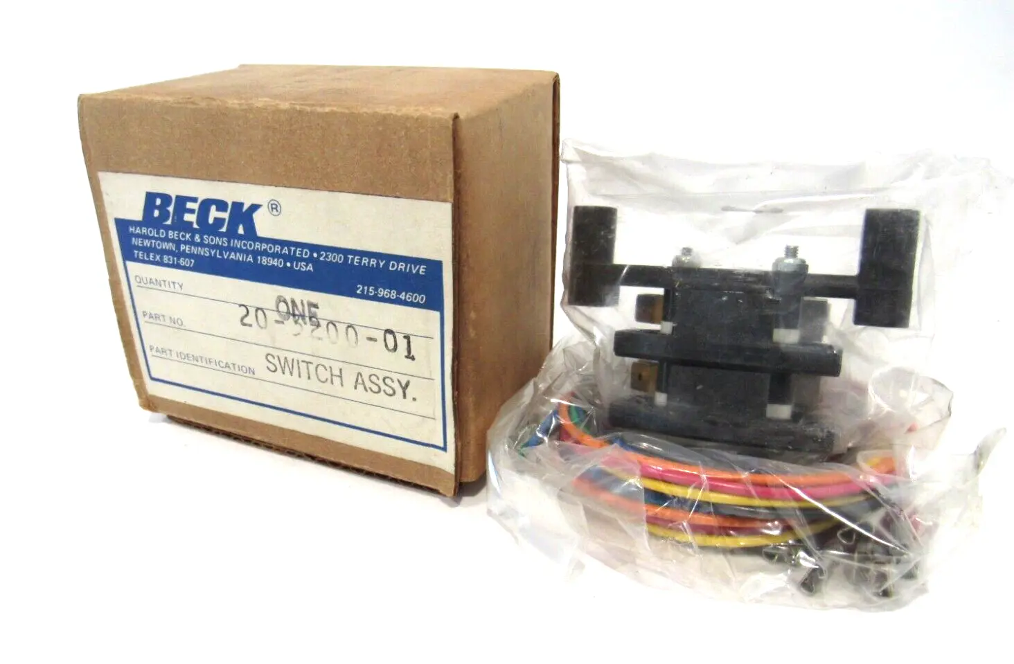 NEW BECK 20-3200-01 SWITCH ASSEMBLY 20320001