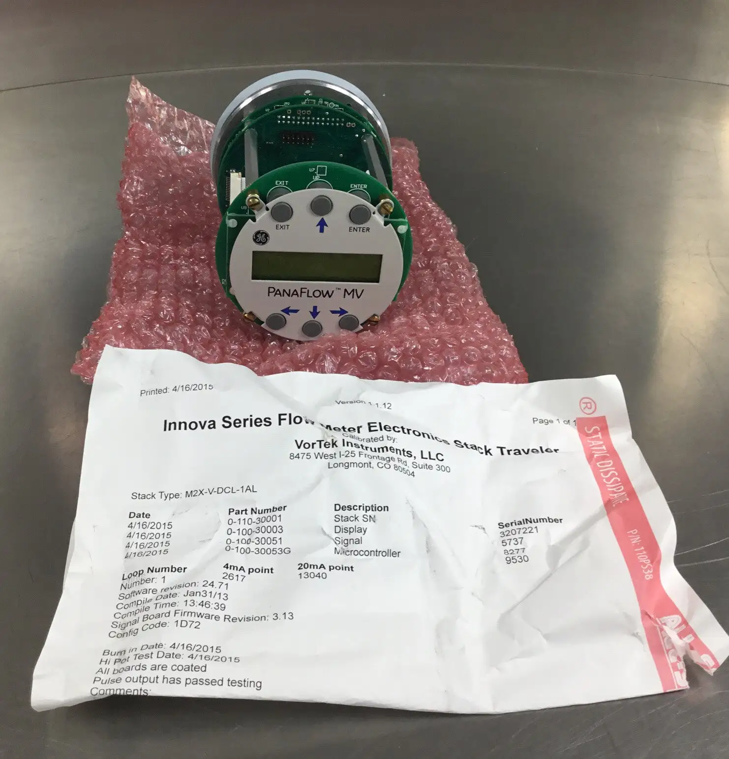 GE PANAFLOW MV METER STACK M2X- -DCL-1AL Display INNOVA 6E-14