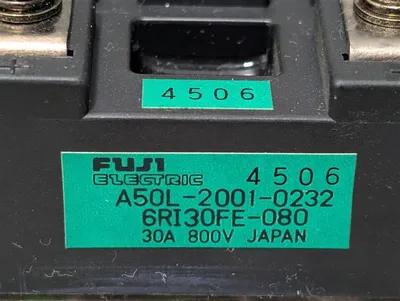 Fuji Electric A50L-2001-0232 Power Module 30A 800V 6RI30FE-080 Used