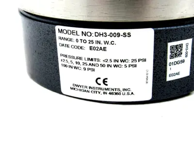 NEW DWYER DH3-009-SS DIGITAL PRESSURE SWITCH DH3009SS