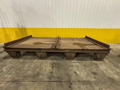 40,000 LBS (20 TON) x 14' x 6' PORTABLE DIE TRANSFER CART, RUBBER TIRE: STOCK #23620