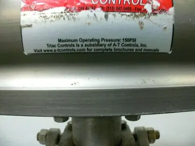 USED TRIAD CONTROLS 2R300SR 150 PSI ACTUATOR + 4" CF8M 1000 WOG VALVE & APL-210N
