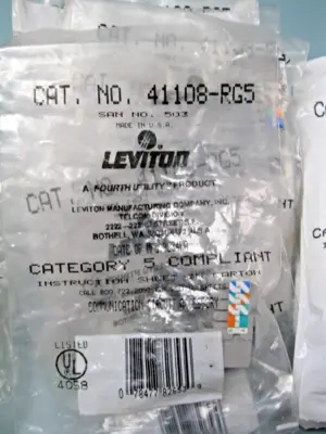 Huge Mixed Lot Leviton QuickPort Connectors 41108-RG5 49518-RI5 & More NEW H12
