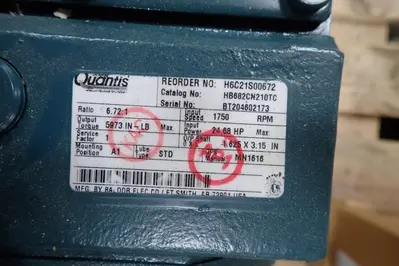 Dodge Quantis In-Line Helical Reducer Gearmotor