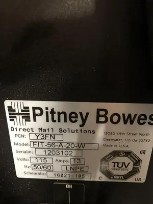 USED PITNEY BOWES FLEXIBLE INSERT TRANSPORT BASE & FORCE FLEX 14 FRICTION FEEDER