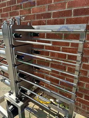 USED MILLIPORE STAINLESS STEEL PELLICON 2 CASSETTE FILTER HOLDER STACK OF 8