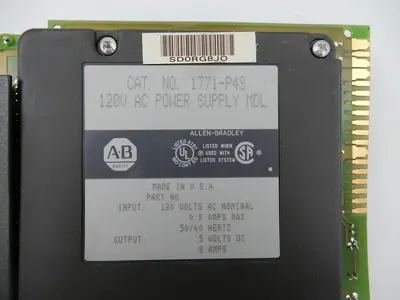 ALLEN BRADLEY PLC AC POWER SUPPLY MODULE 1771-P4S 120V STOCK 551