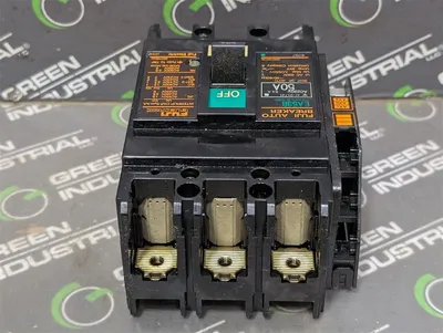 Fuji Electric EA53B Auto Breaker 50 Amps BB3BEB-050 Auxiliary Switch Used
