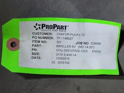 Used GOULDS 259-75-1203 Parts (Hydraulics and Pneumatics) British Columbia CA | Lenmark #257146