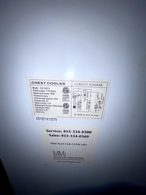 72-0439 MMI XS-160YX Self Contained Chest Cooler