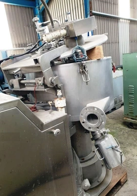 GFT V 63-U perforate basket centrifuge, Hastelloy C22.