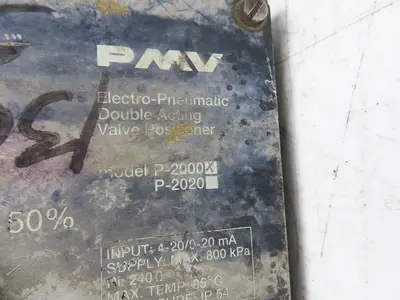 PMV P-2000 Electro-Pneumatic Valve Positioner with 2" ANSI Flange Ball Valve