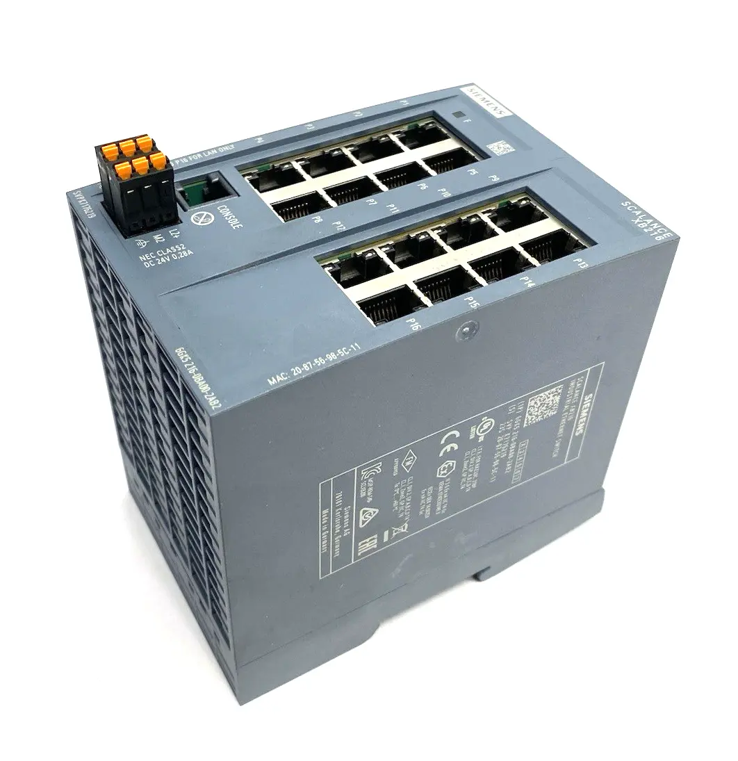 USED SIEMENS SCALANCE XB216 MANAGED LAYER 2 IE SWITCH, 16X 10/100