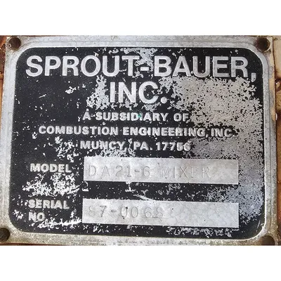 USED SPROUT BAUER INC. DA21-6
