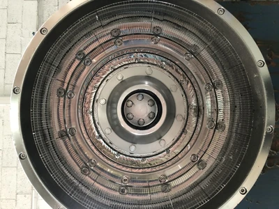 Escher-Wyss P-500/2 pusher centrifuge, 316SS.