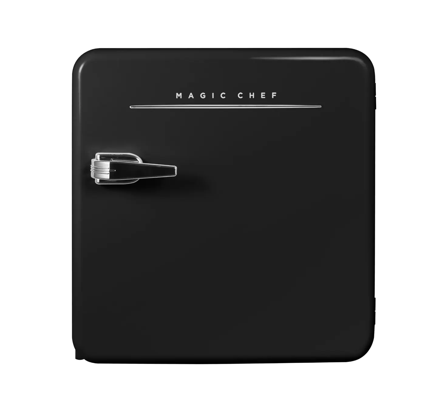 Magic Chef 1.6 CU. FT. RETRO MINI REFRIGERATOR IN BLACK, WITHOUT FREEZER