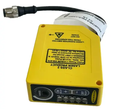 NEW BANNER ENGINEERING Q60BB6LAF2000QPMA CLASS 2 OPTICAL SENSOR