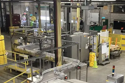 Priority One Automatic Bulk Container Depalletizer - Low Level