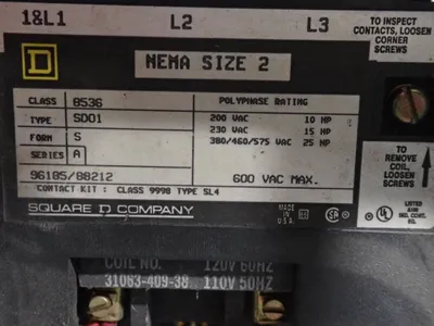 USED SQUARE D MODEL 6