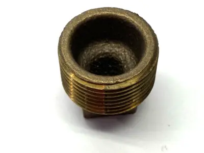 USED SIAM FITTINGS SA BRASS PIPE PLUG 1" MALE THREAD SQUARE HEAD LOT OF 4