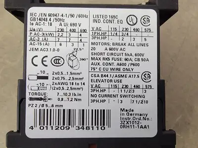 USED SIEMENS 3RT10151AK61