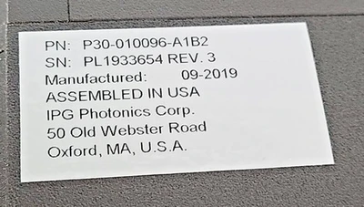 IPG Photonics Laser Marking Module P30-010096-A1B2 SL-355-105-170Q Ronar Lens