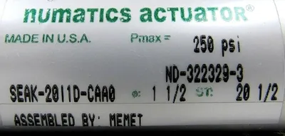 NEW NUMATICS ND-322329-3 ACTUATOR ND3223293 SEAK-2011D-CAA0