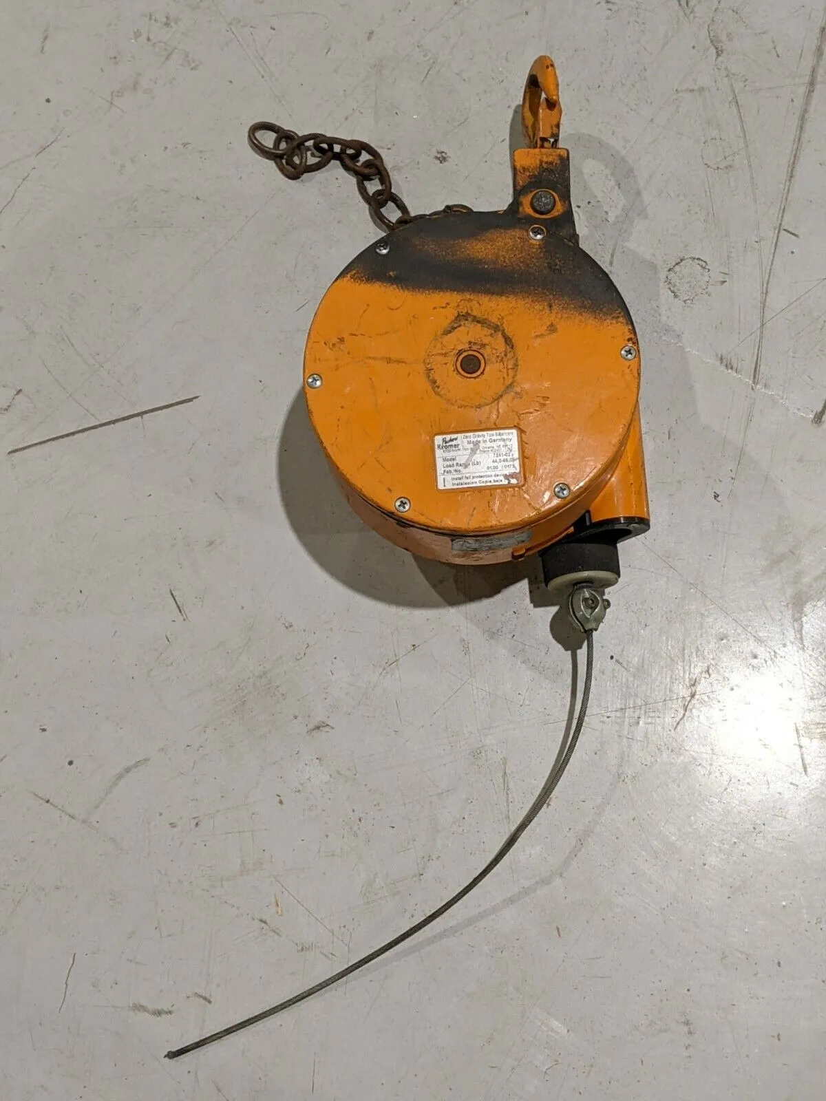 USED PACKERS KROMER ZERO GRAVITY TOOL BALANCER 44-66 LBS 7241-02