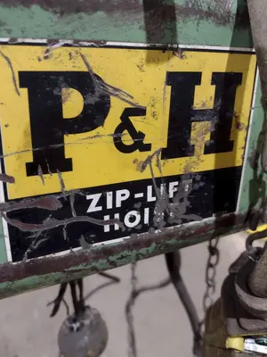 2000 LB 1 TON P&H MODEL ZIP LIFT CABLE HOIST: STOCK #18897