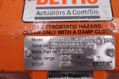 BETTIS DD025.B2A00K.11K0 ACTUATOR VALVE 150LB STOCK #4063