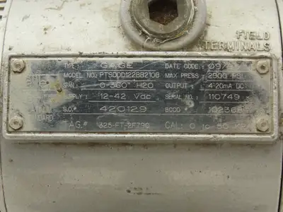 Bailey PTSDDD122BB210B Differential Pressure Transmitter 2900psi 12-42vdc 4-20mA