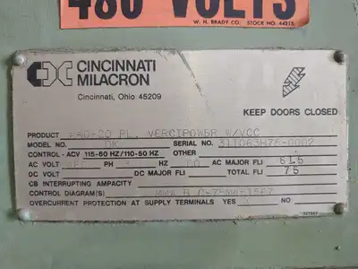 USED CINCINNATI MILACRON 650-20 PL