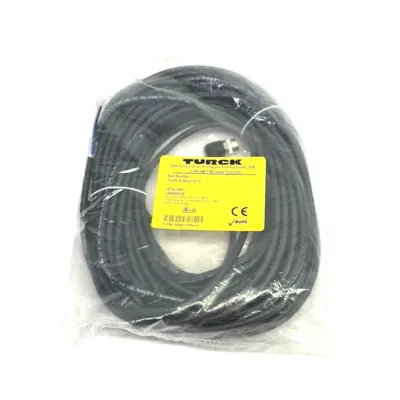 NEW TURCK FEMALE RIGHT ANGLE CABLE M12 4-PIN SGL-END 100009506