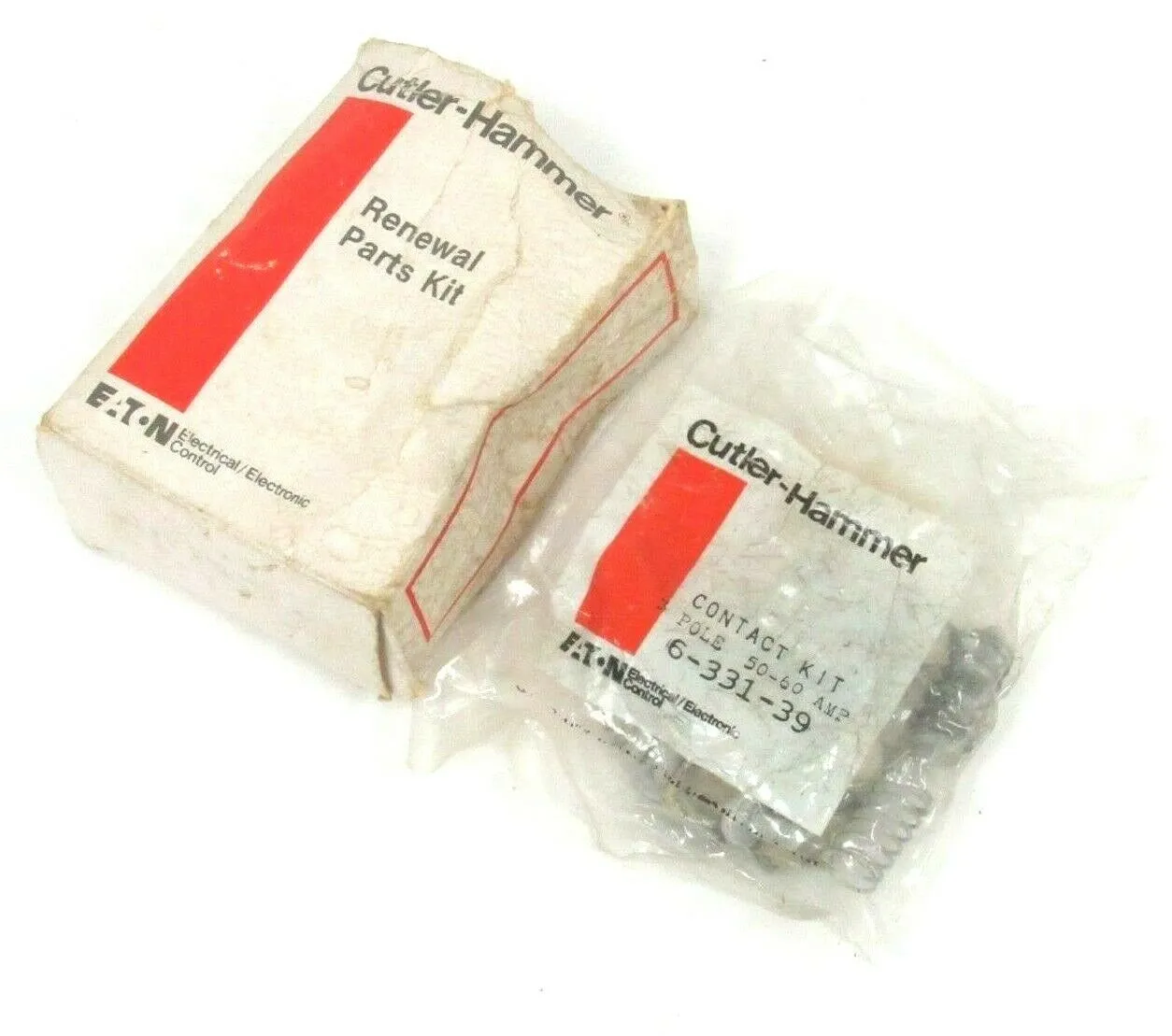 NEW CUTLER HAMMER 6-331-39 50-60 AMP 3 POLE CONTACT KIT 633139