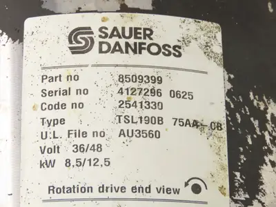 Sauer Danfoss 8509399 Forklift Hydraulic Motor/Pump 36/48V Yale ERC060GHN36TE084